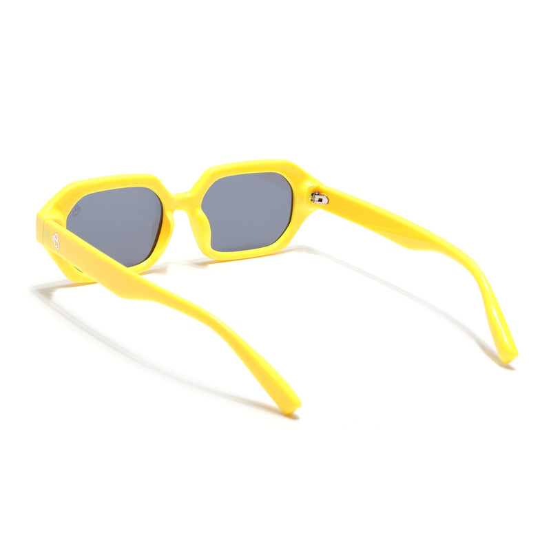 Eyejack Yellow Square Sunglasses for Men & Women (5088CL1257)
