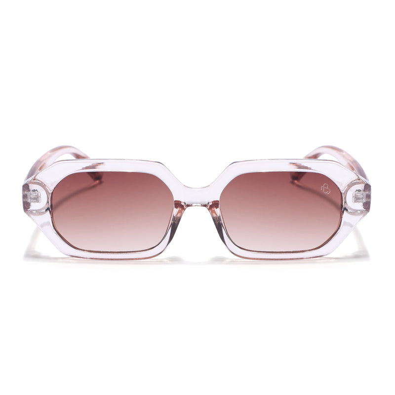 Eyejack Light Pink Square Sunglasses for Men & Women (5088CL1259)