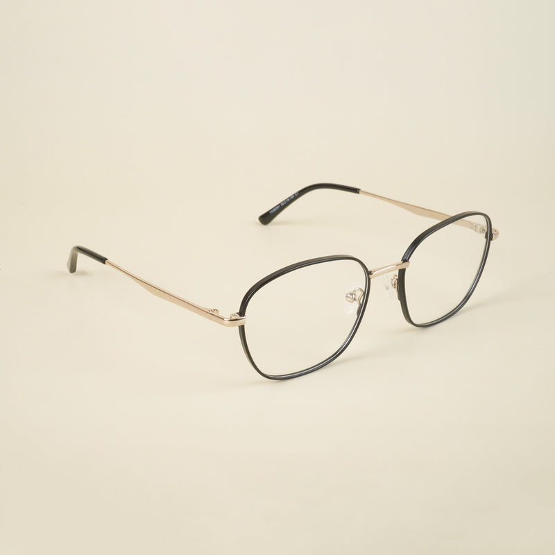 Voyage Black Square Eyeglasses for Men & Women (YC82051MG4631-C1)