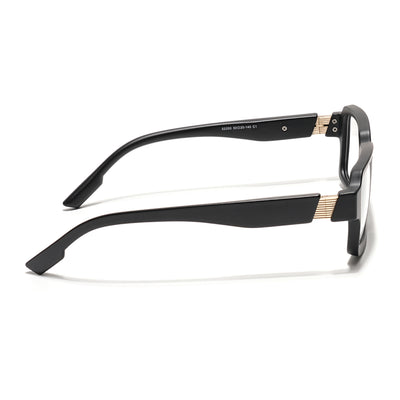 Voyage Black Rectangle Eyeglasses for Men & Women (52200FMG7678)