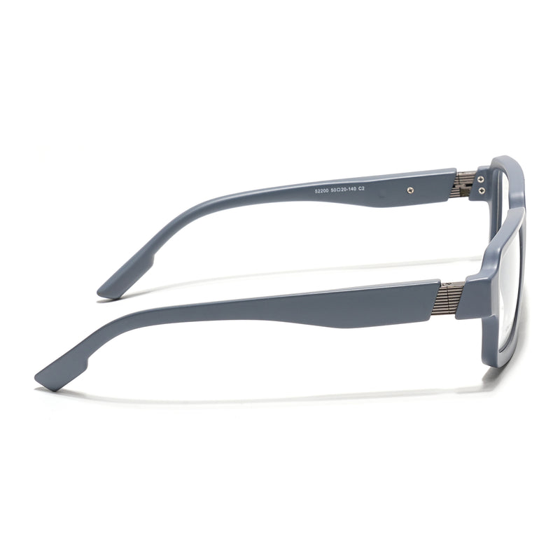 Voyage Grey Rectangle Eyeglasses for Men & Women (52200FMG7679)