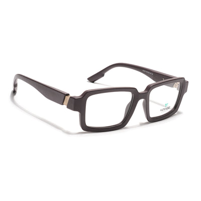 Voyage Brown Rectangle Eyeglasses for Men & Women (52200FMG7681)