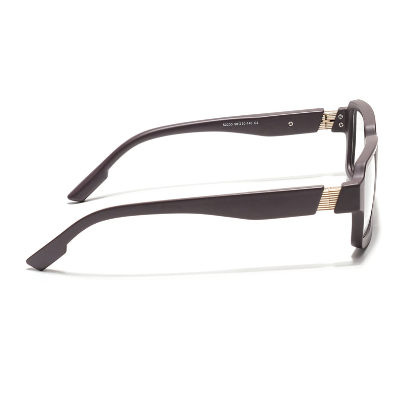 Voyage Brown Rectangle Eyeglasses for Men & Women (52200FMG7681)
