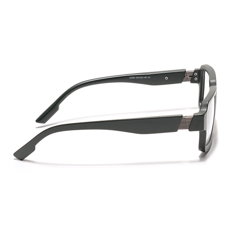 Voyage Green Rectangle Eyeglasses for Men & Women (52200FMG7682)