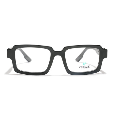 Voyage Green Rectangle Eyeglasses for Men & Women (52200FMG7682)