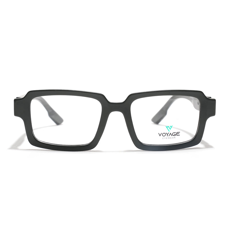 Voyage Green Rectangle Eyeglasses for Men & Women (52200FMG7682)