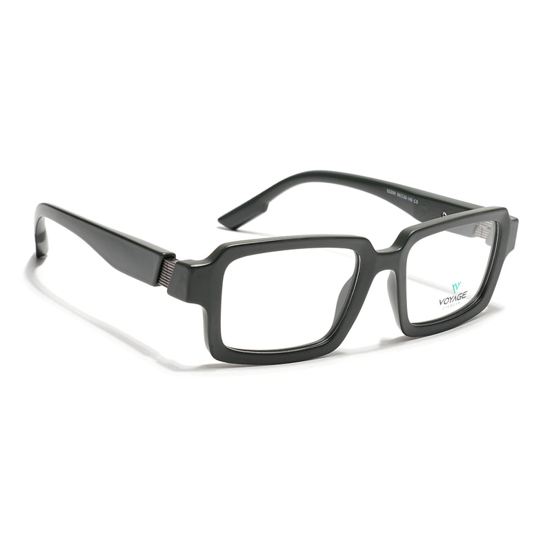 Voyage Green Rectangle Eyeglasses for Men & Women (52200FMG7682)