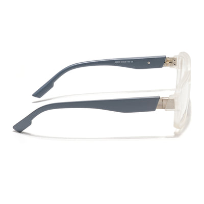 Voyage Matt Transparent Rectangle Eyeglasses for Men & Women (52200FMG7683)