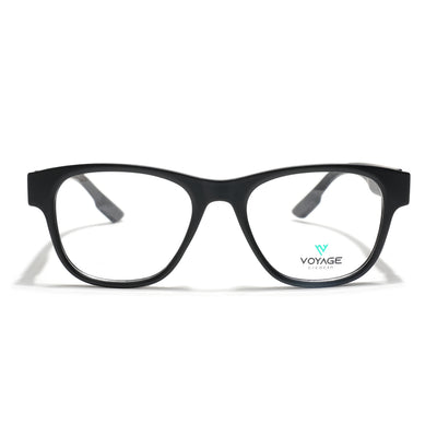 Voyage Black Wayfarer Eyeglasses for Men & Women (52201FMG7684)