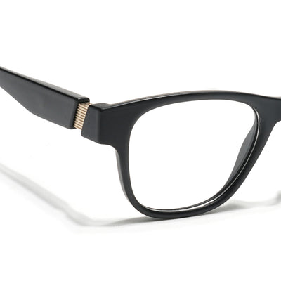 Voyage Black Wayfarer Eyeglasses for Men & Women (52201FMG7684)