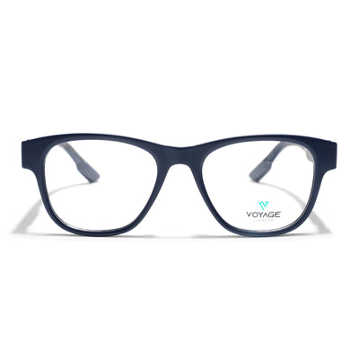 Voyage Blue Wayfarer Eyeglasses for Men & Women (52201FMG7686)