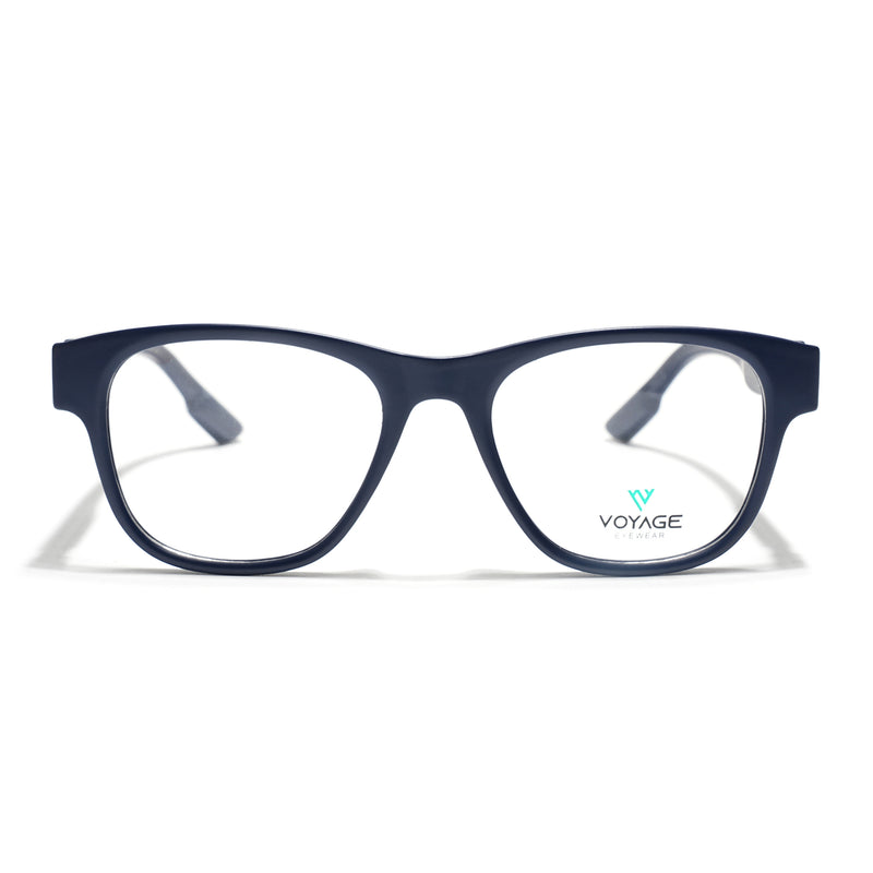 Voyage Blue Wayfarer Eyeglasses for Men & Women (52201FMG7686)