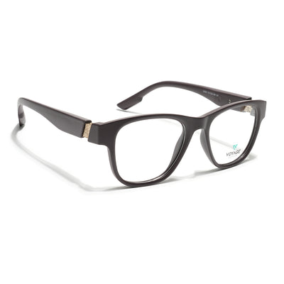 Voyage Brown Wayfarer Eyeglasses for Men & Women (52201FMG7687)