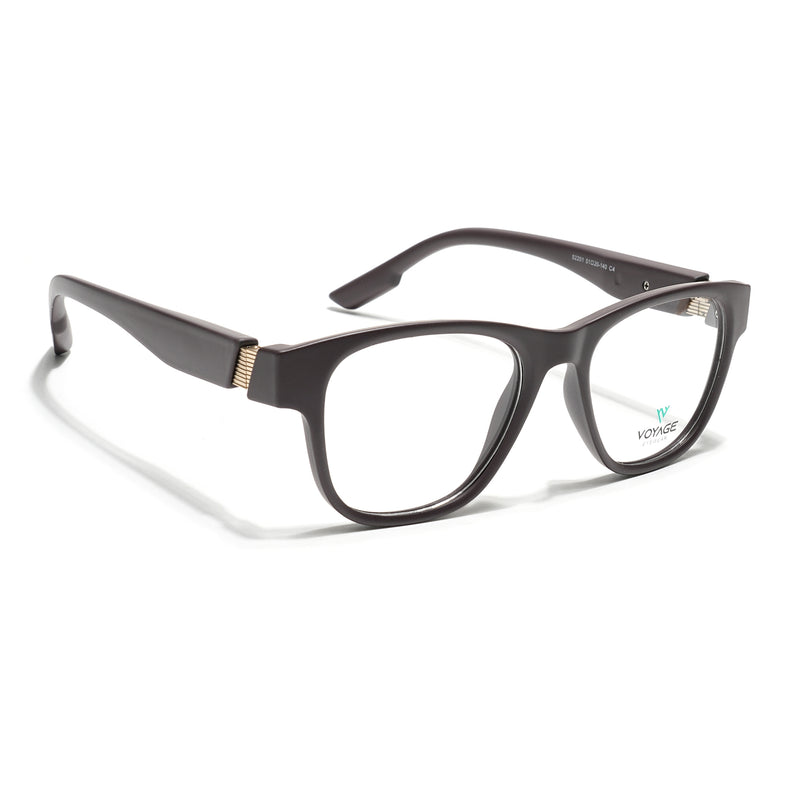 Voyage Brown Wayfarer Eyeglasses for Men & Women (52201FMG7687)