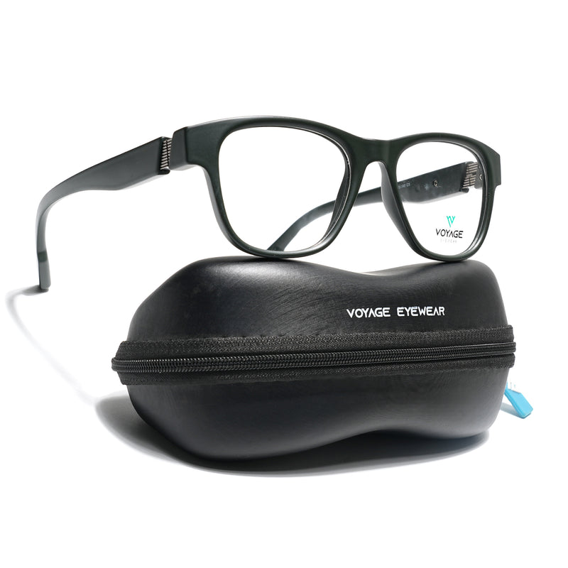 Voyage Green Wayfarer Eyeglasses for Men & Women (52201FMG7688)