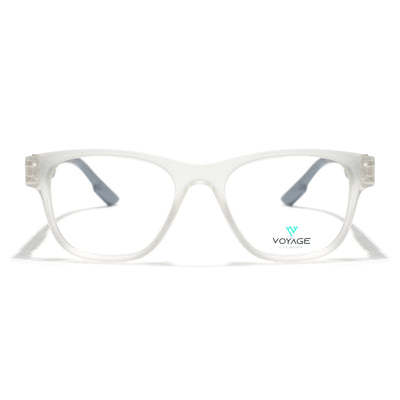 Voyage Matt Transparent Wayfarer Eyeglasses for Men & Women (52201FMG7689)