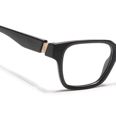 Voyage Black Wayfarer Eyeglasses for Men & Women (52202FMG7690)