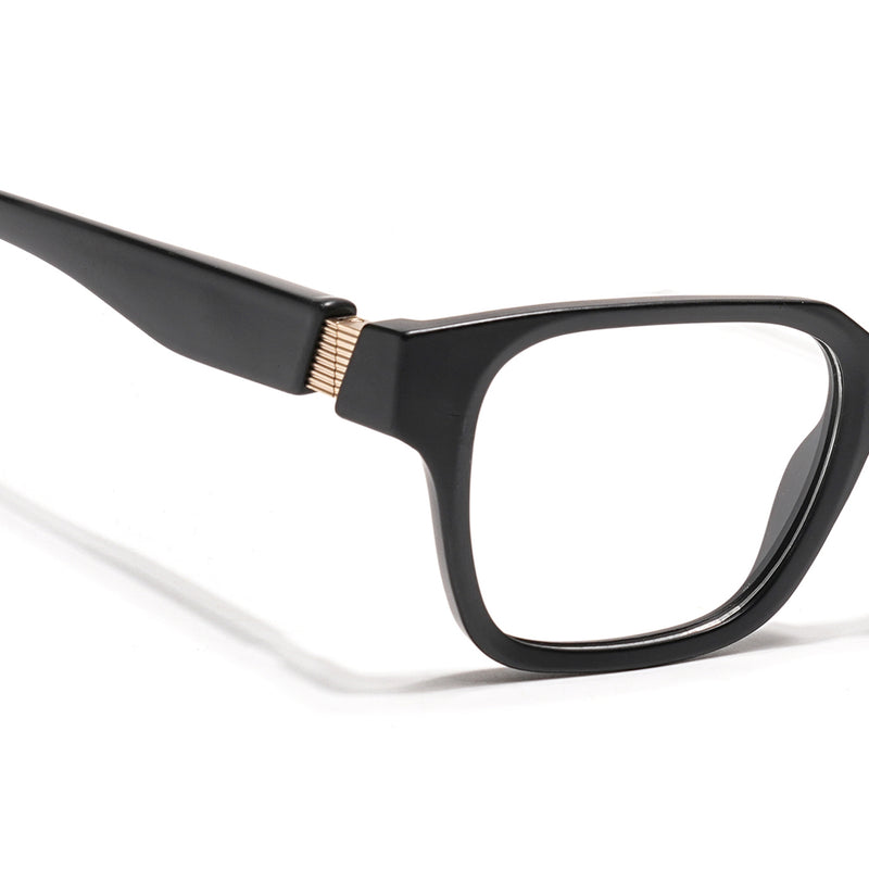 Voyage Black Wayfarer Eyeglasses for Men & Women (52202FMG7690)