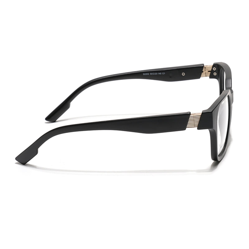 Voyage Black Wayfarer Eyeglasses for Men & Women (52202FMG7690)