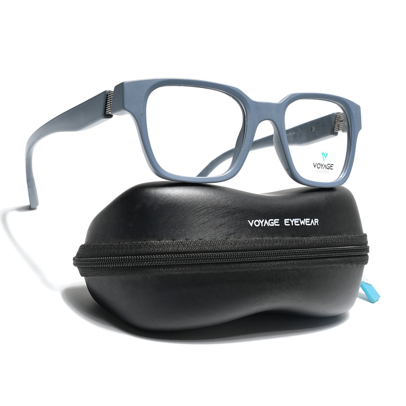 Voyage Grey Wayfarer Eyeglasses for Men & Women (52202FMG7691)