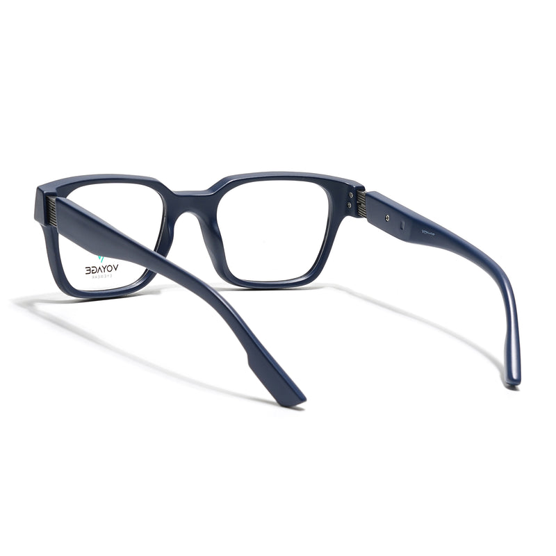 Voyage Blue Wayfarer Eyeglasses for Men & Women (52202FMG7692)