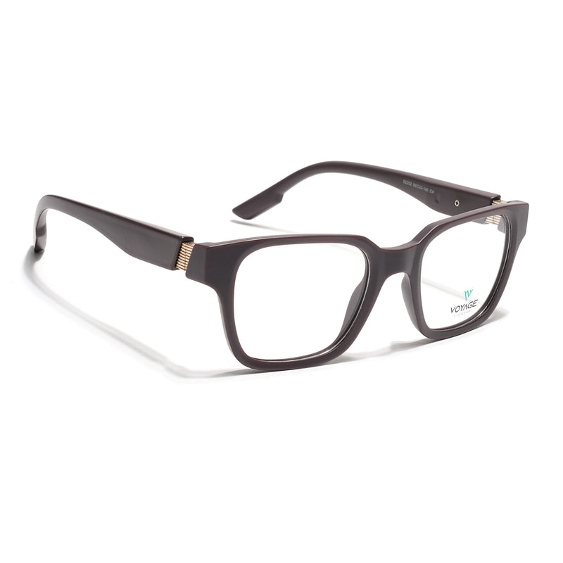 Voyage Brown Wayfarer Eyeglasses for Men & Women (52202FMG7693)