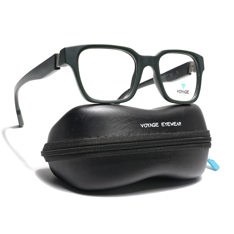 Voyage Green Wayfarer Eyeglasses for Men & Women (52202FMG7694)