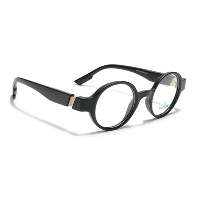 Voyage Black Round Eyeglasses for Men & Women (52203FMG7696)