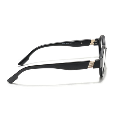 Voyage Black Round Eyeglasses for Men & Women (52203FMG7696)