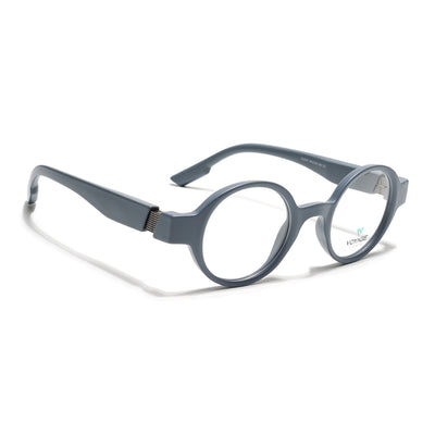 Voyage Grey Round Eyeglasses for Men & Women (52203FMG7697)