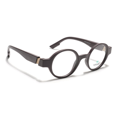 Voyage Brown Round Eyeglasses for Men & Women (52203FMG7699)