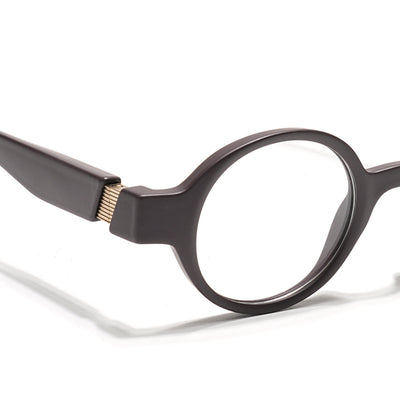 Voyage Brown Round Eyeglasses for Men & Women (52203FMG7699)