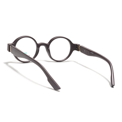 Voyage Brown Round Eyeglasses for Men & Women (52203FMG7699)
