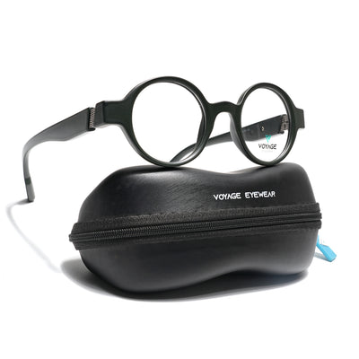 Voyage Green Round Eyeglasses for Men & Women (52203FMG7700)