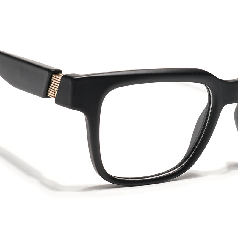 Voyage Black Wayfarer Eyeglasses for Men & Women (52204FMG7702)