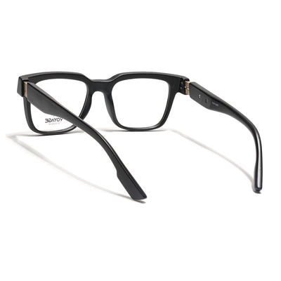 Voyage Black Wayfarer Eyeglasses for Men & Women (52204FMG7702)