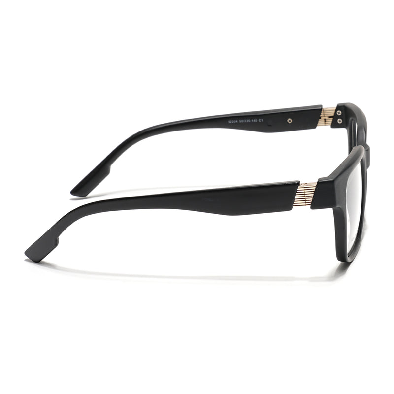 Voyage Black Wayfarer Eyeglasses for Men & Women (52204FMG7702)