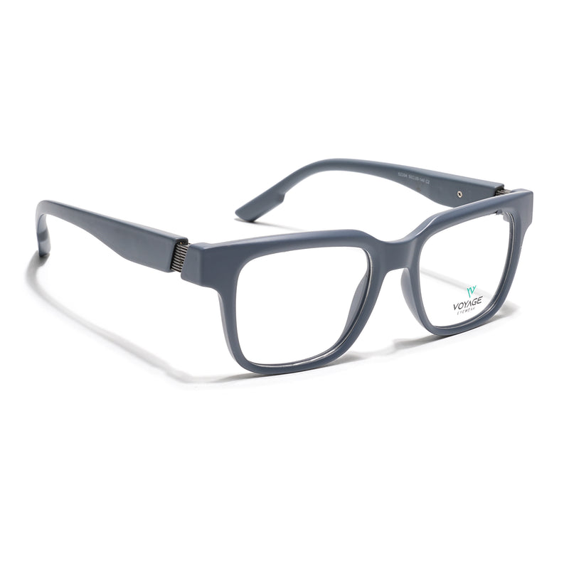 Voyage Grey Wayfarer Eyeglasses for Men & Women (52204FMG7703)