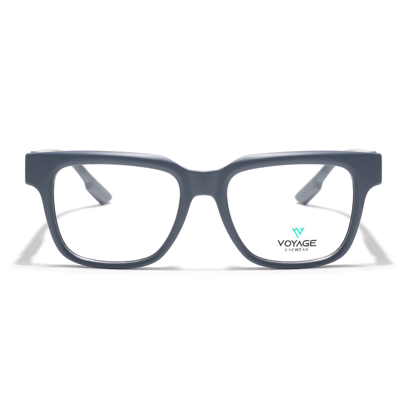 Voyage Grey Wayfarer Eyeglasses for Men & Women (52204FMG7703)