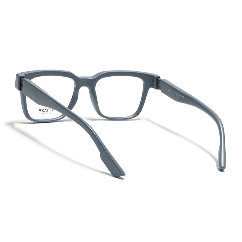 Voyage Grey Wayfarer Eyeglasses for Men & Women (52204FMG7703)