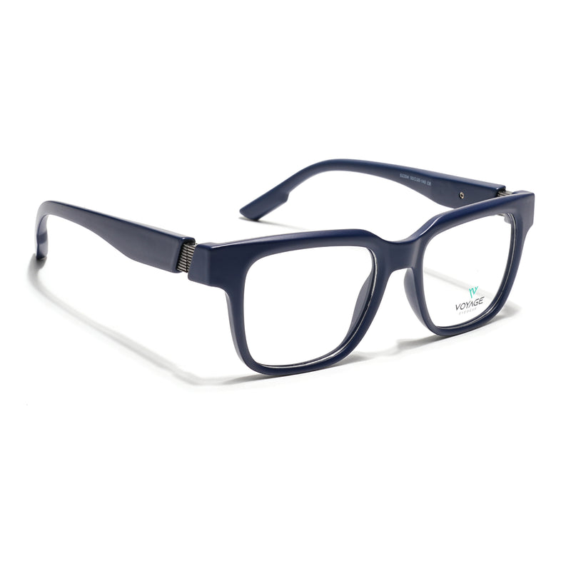 Voyage Blue Wayfarer Eyeglasses for Men & Women (52204FMG7704)