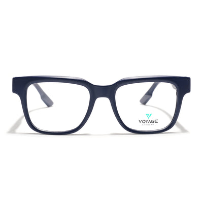 Voyage Blue Wayfarer Eyeglasses for Men & Women (52204FMG7704)