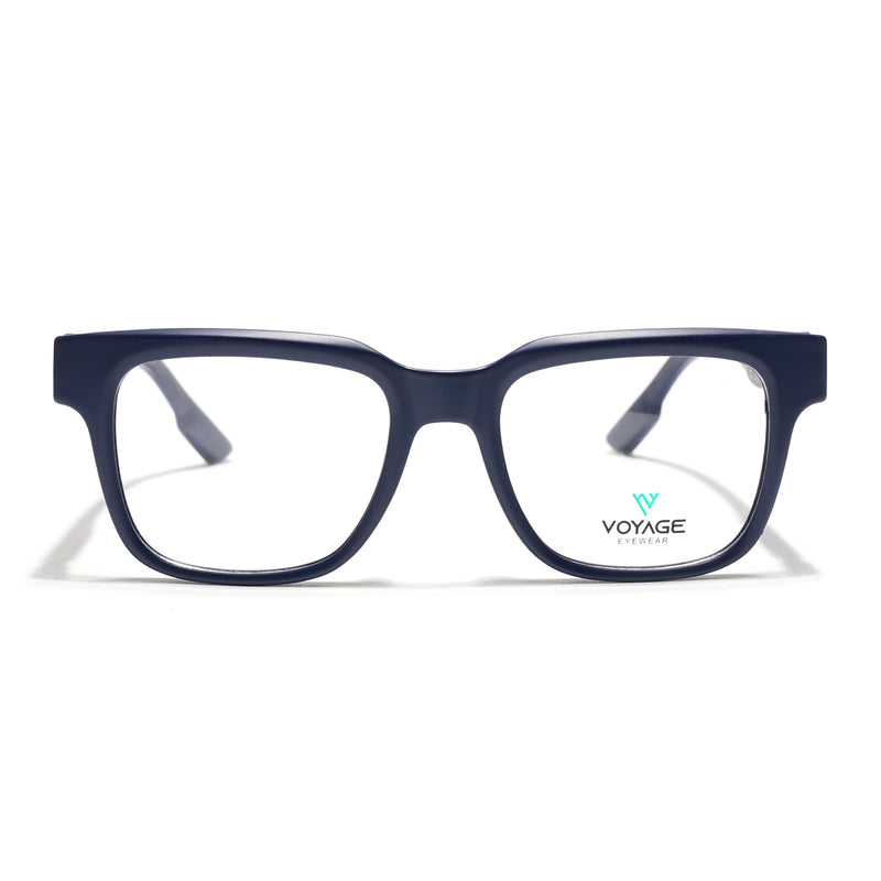 Voyage Blue Wayfarer Eyeglasses for Men & Women (52204FMG7704)