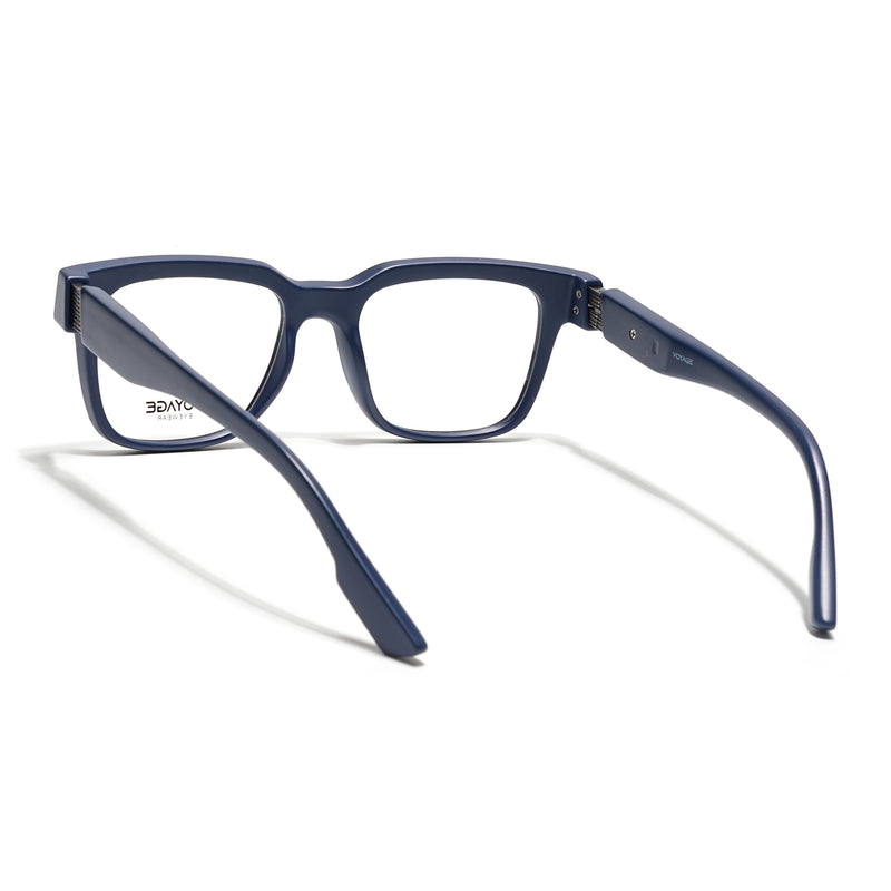 Voyage Blue Wayfarer Eyeglasses for Men & Women (52204FMG7704)