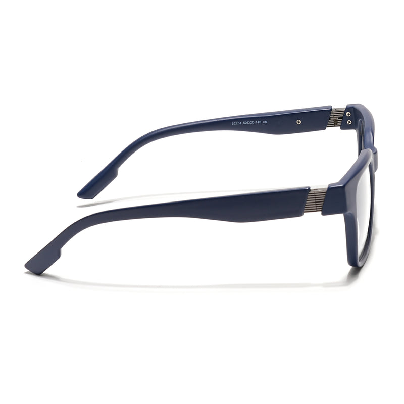 Voyage Blue Wayfarer Eyeglasses for Men & Women (52204FMG7704)