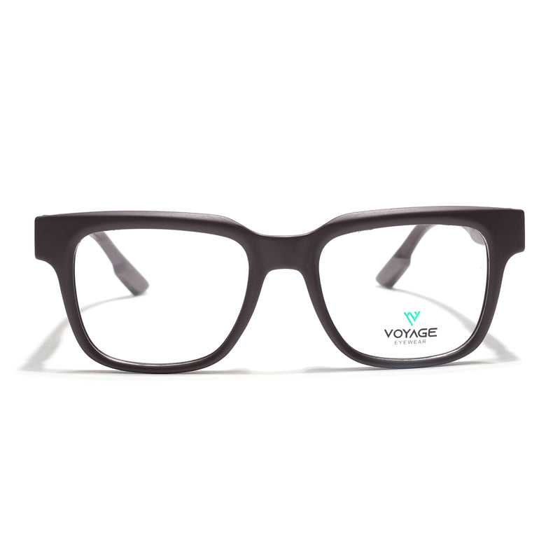 Voyage Brown Wayfarer Eyeglasses for Men & Women (52204FMG7705)