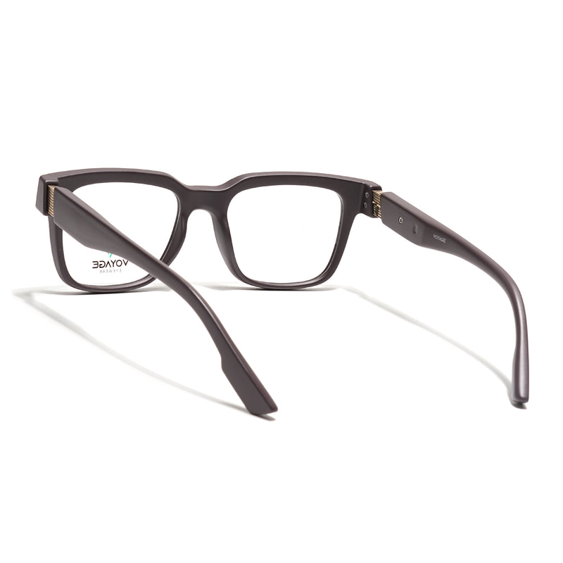 Voyage Brown Wayfarer Eyeglasses for Men & Women (52204FMG7705)