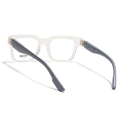 Voyage Matt Transparent Wayfarer Eyeglasses for Men & Women (52204FMG7707)