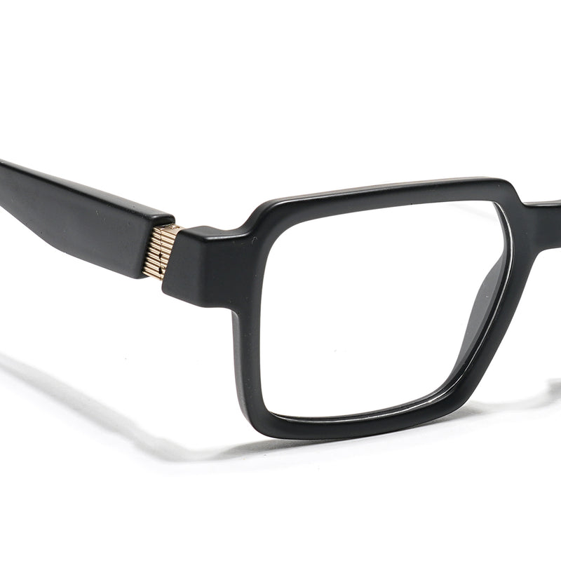 Voyage Black Square Eyeglasses for Men & Women (52205FMG7708)