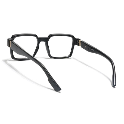 Voyage Black Square Eyeglasses for Men & Women (52205FMG7708)